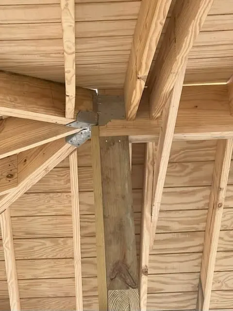 Roof framing, Lake Gaston